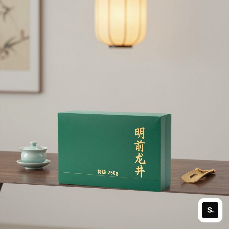 茶室里的明前龙井礼盒
